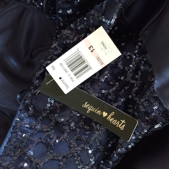 Sequin Hearts 💕 13 blue prom dress 👗 nwt - Picture 5 of 5